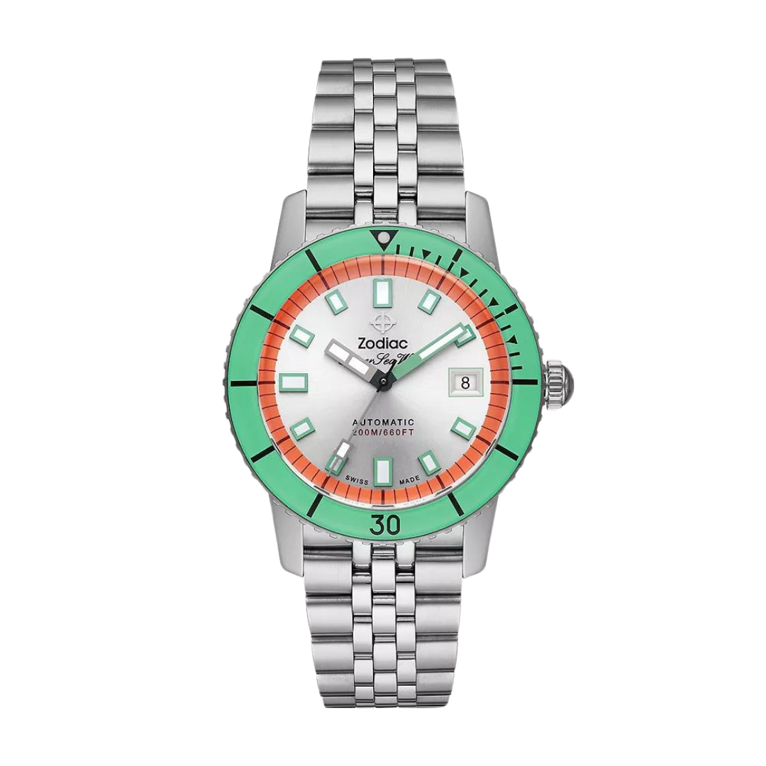 ZODIAC- Super Sea Wolf Compression Automatic Stainless Steel Watch