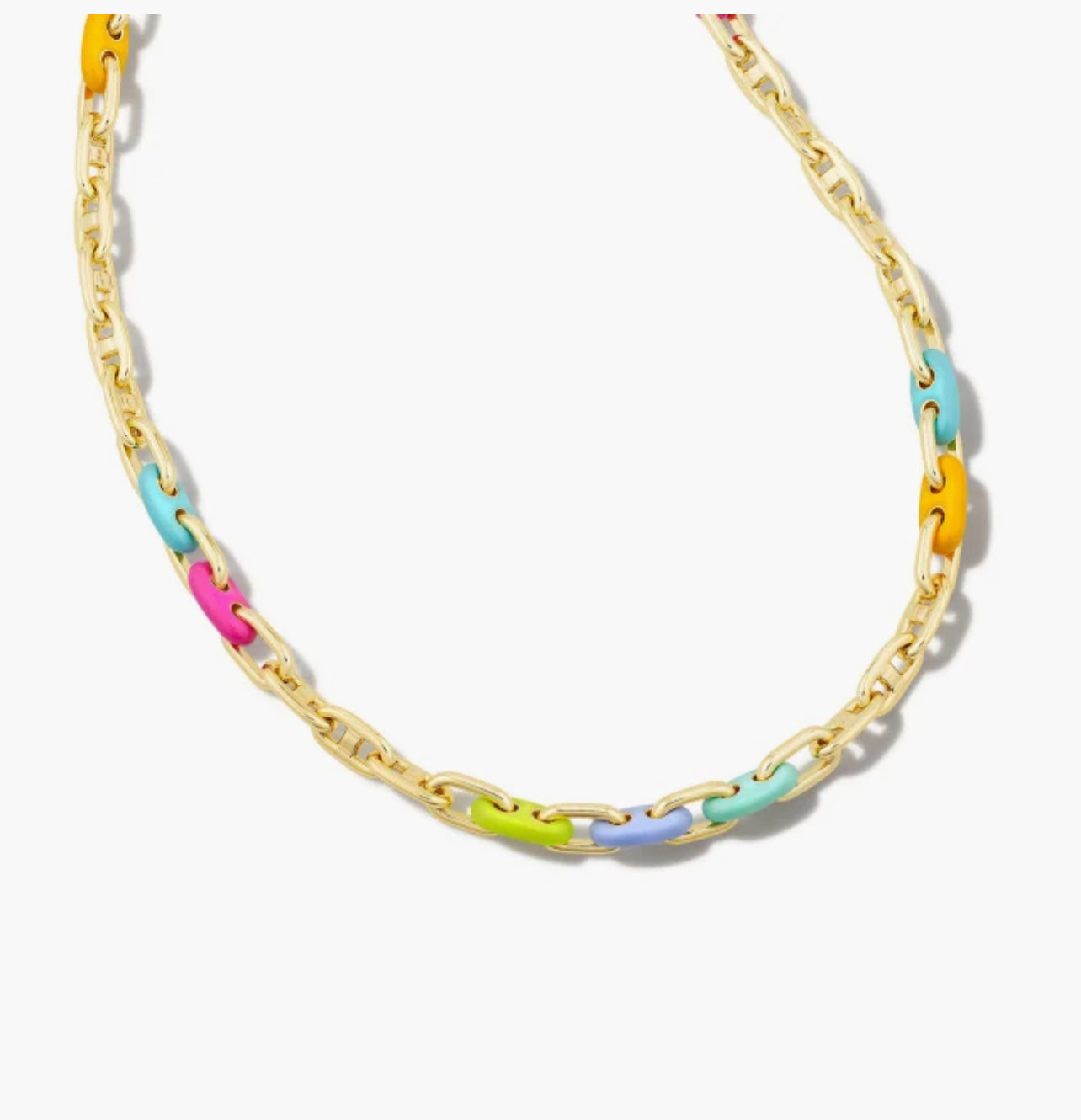 Kendra Scott-Bailey Gold Chain Necklace in Rainbow Multi Mix 9608850955
