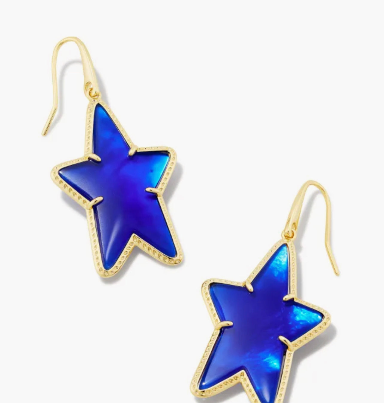 Kendra Scott- Ada Gold Star Drop Earrings in Cobalt Blue Illusion 9608855006