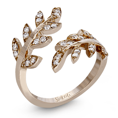 SIMON G 18K GOLD WITH WHITE DIAMOND RING - M&R Jewelers