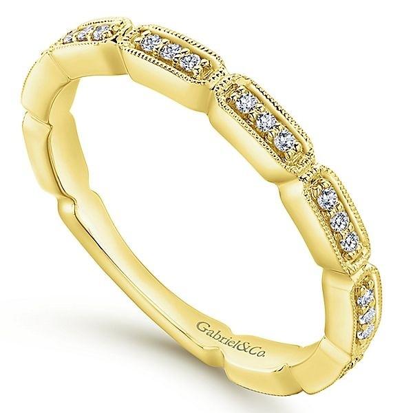 LR51176Y45JJ 14K YELLOW GOLD STACKABLE DIAMOND LADIES' RING - M&R Jewelers