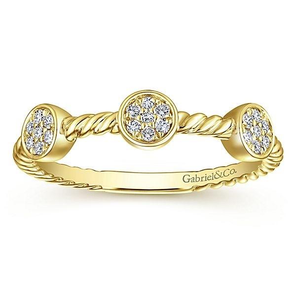 LR51256Y45JJ 14K YELLOW GOLD STACKABLE DIAMOND LADIES' RING - M&R Jewelers