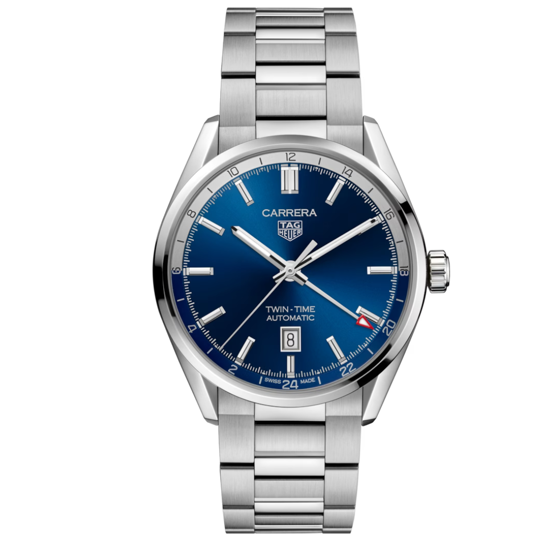 TAG HEUER-CARRERA TWIN-TIME TWIN-TIME Automatic Watch, 41 mm, Steel WBN201A.BA0640