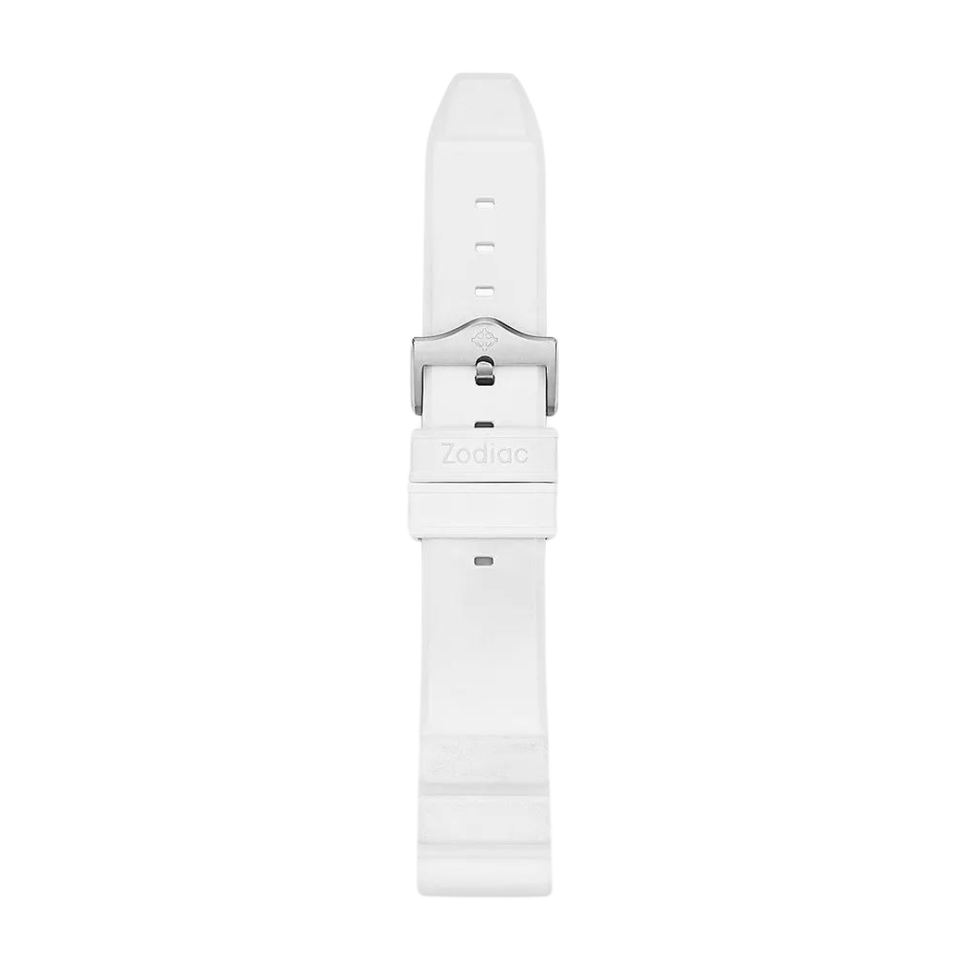 ZODIAC- Pro-Diver 20mm White Rubber Strap
