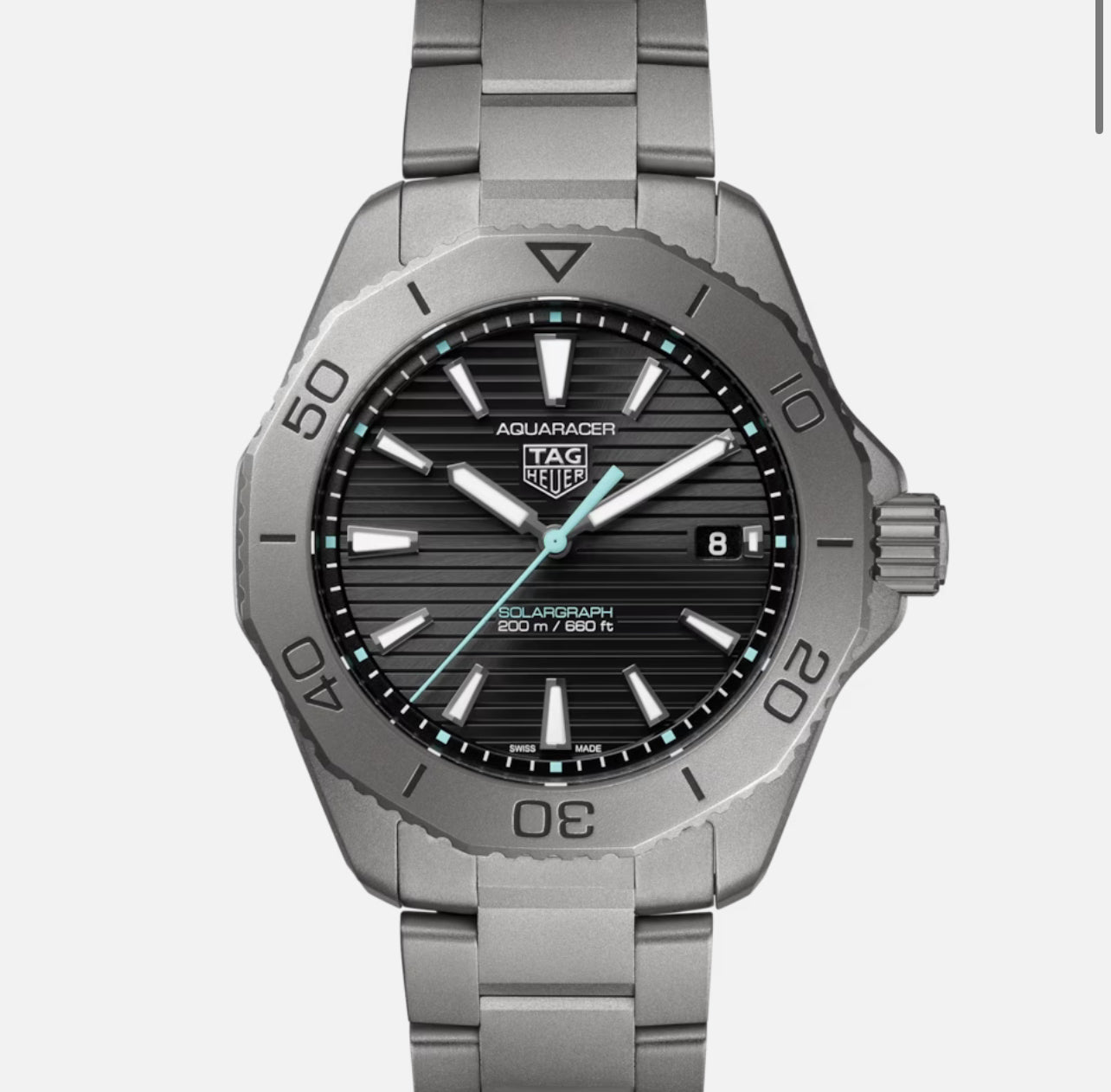 TAG HEUER-AQUARACER PROFESSIONAL 200 SOLARGRAPH Quartz Watch, 40 mm, Titanium WBP1180.BF0000