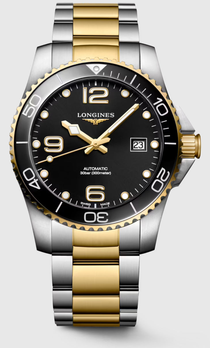 LONGINES-HYDROCONQUEST, L3.781.3.56.7, Automatic watch, Ø 41.00 mm, Stainless steel and ceramic bezel.
