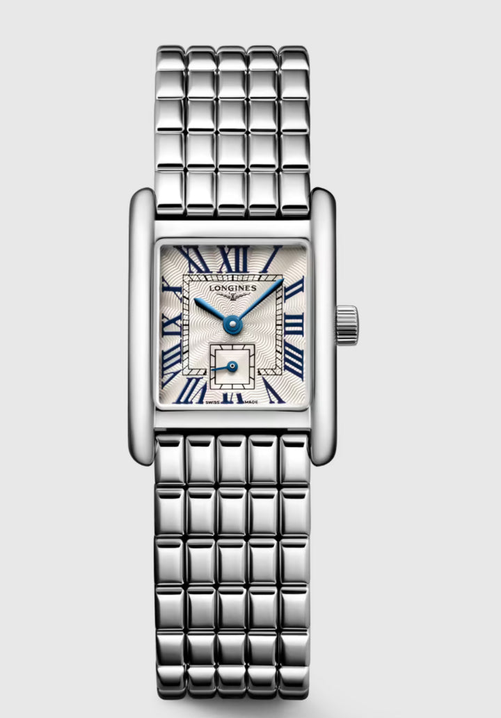 LONGINES-MINI DOLCEVITA, L5.200.4.71.6, Quartz watch, 21.50 X 29.00 mm, Stainless steel.