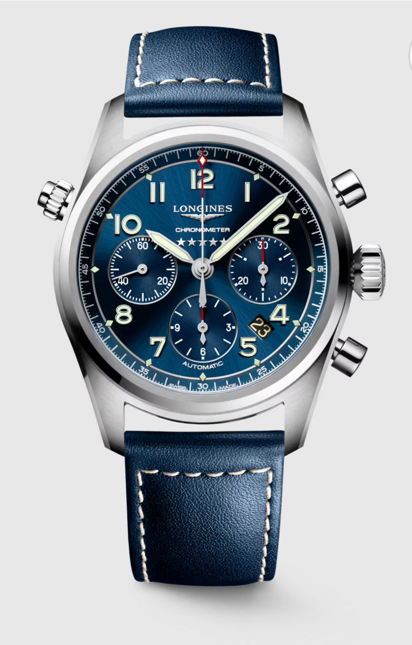 LONGINES-SPIRIT CHRONOGRAPH, L3.820.4.93.0, Automatic watch, Ø 42.00 mm, Stainless steel