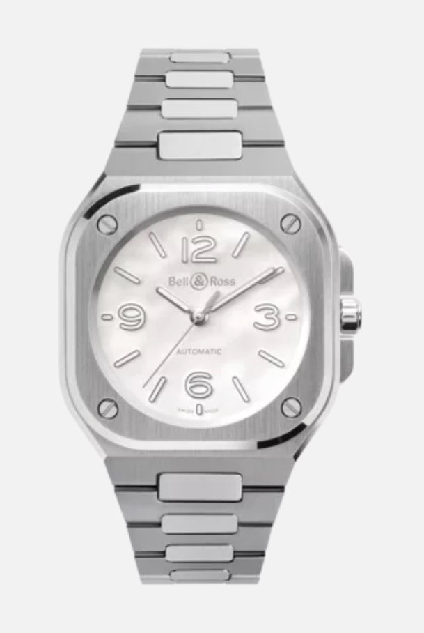 BELL & ROSS-BR-05 36 MM MOTHER OF PEARL STEEL
36 MM  BR05A-S-MP-ST/SST