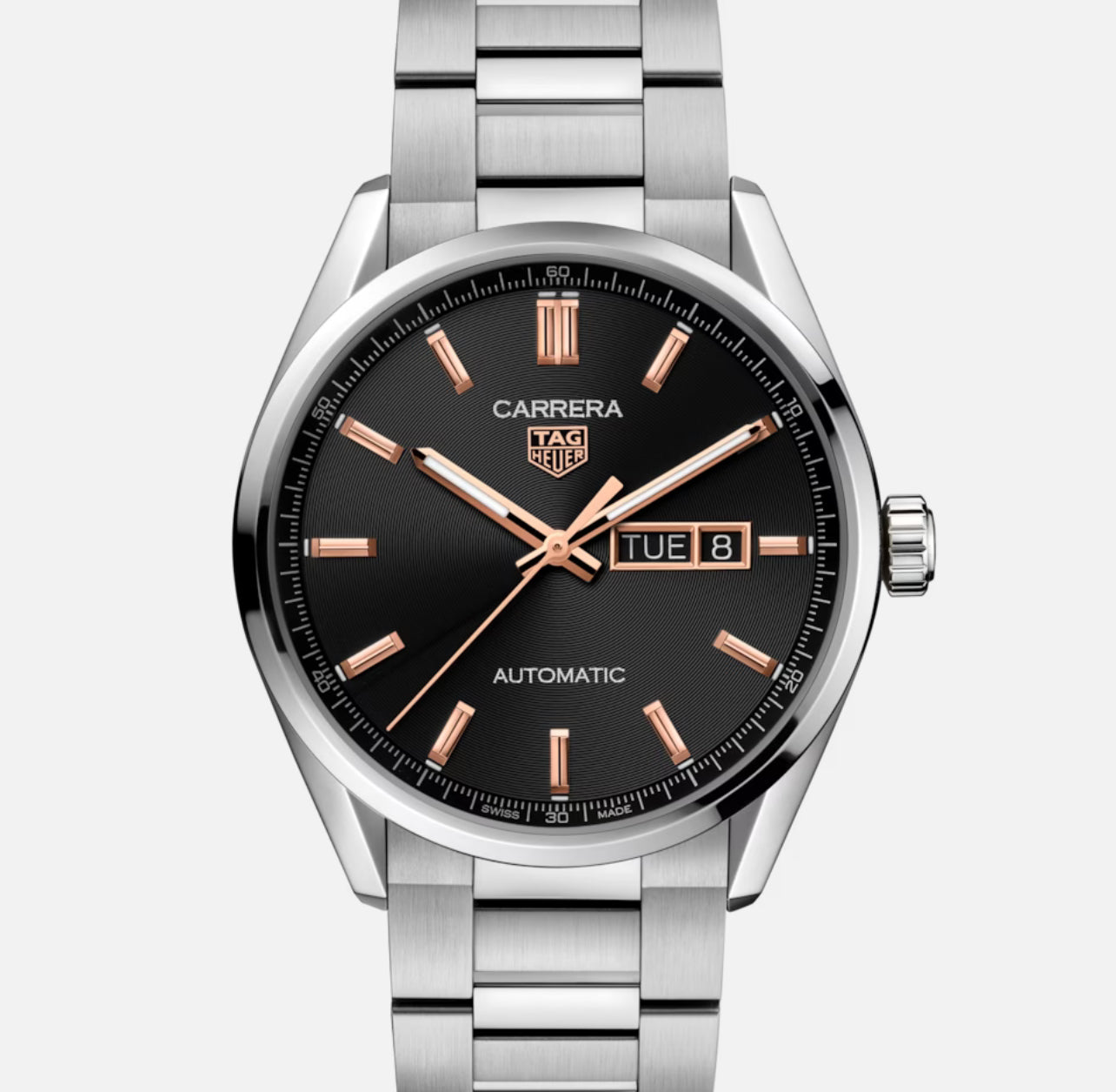 TAG HEUER-CARRERA DAY-DATE Automatic Watch, 41 mm, Steel WBN2013.BA0640