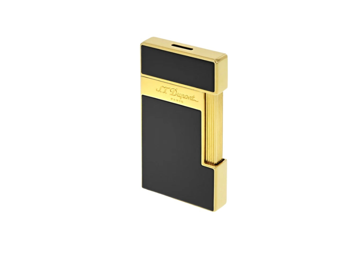 S.T. DUPONT- SLIMMY GOLDEN SHINY BLACK LACQUERREF: 028002