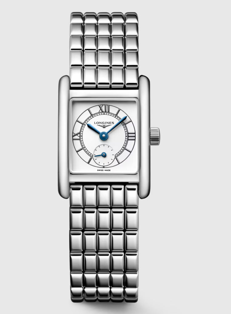 LONGINES-MINI DOLCEVITA, L5.200.4.75.6, Quartz watch, 21.50 X 29.00 mm, Stainless steel.