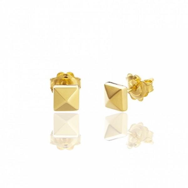 CHIMENTO 18K YELLOW GOLD ARMILLAS PYRAMIS COLLECTION SQUARE STUD EARRINGS - M&R Jewelers
