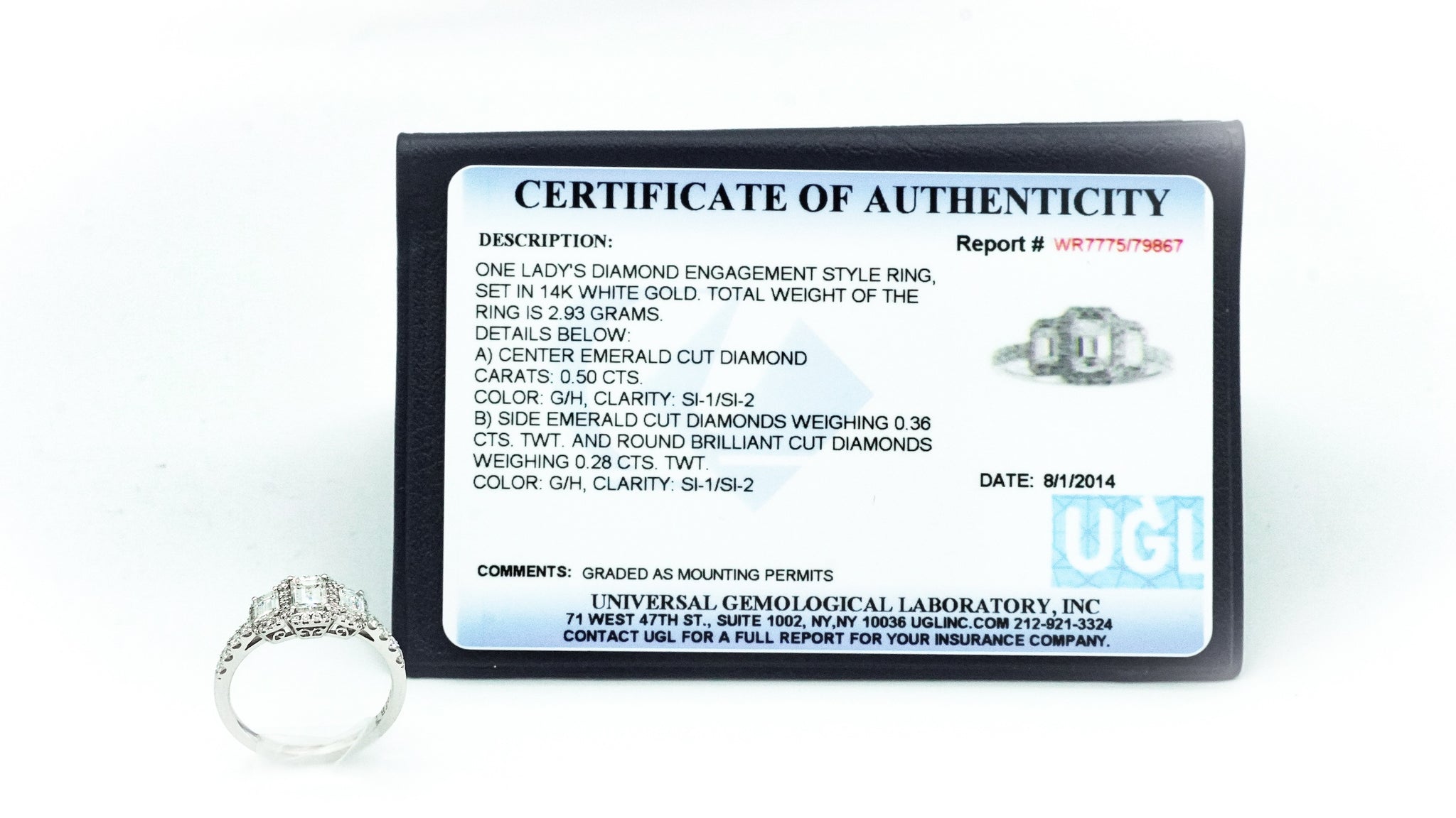Montalvo Diamonds - One Lady's Diamond Engagement Ring in 14kt White Gold