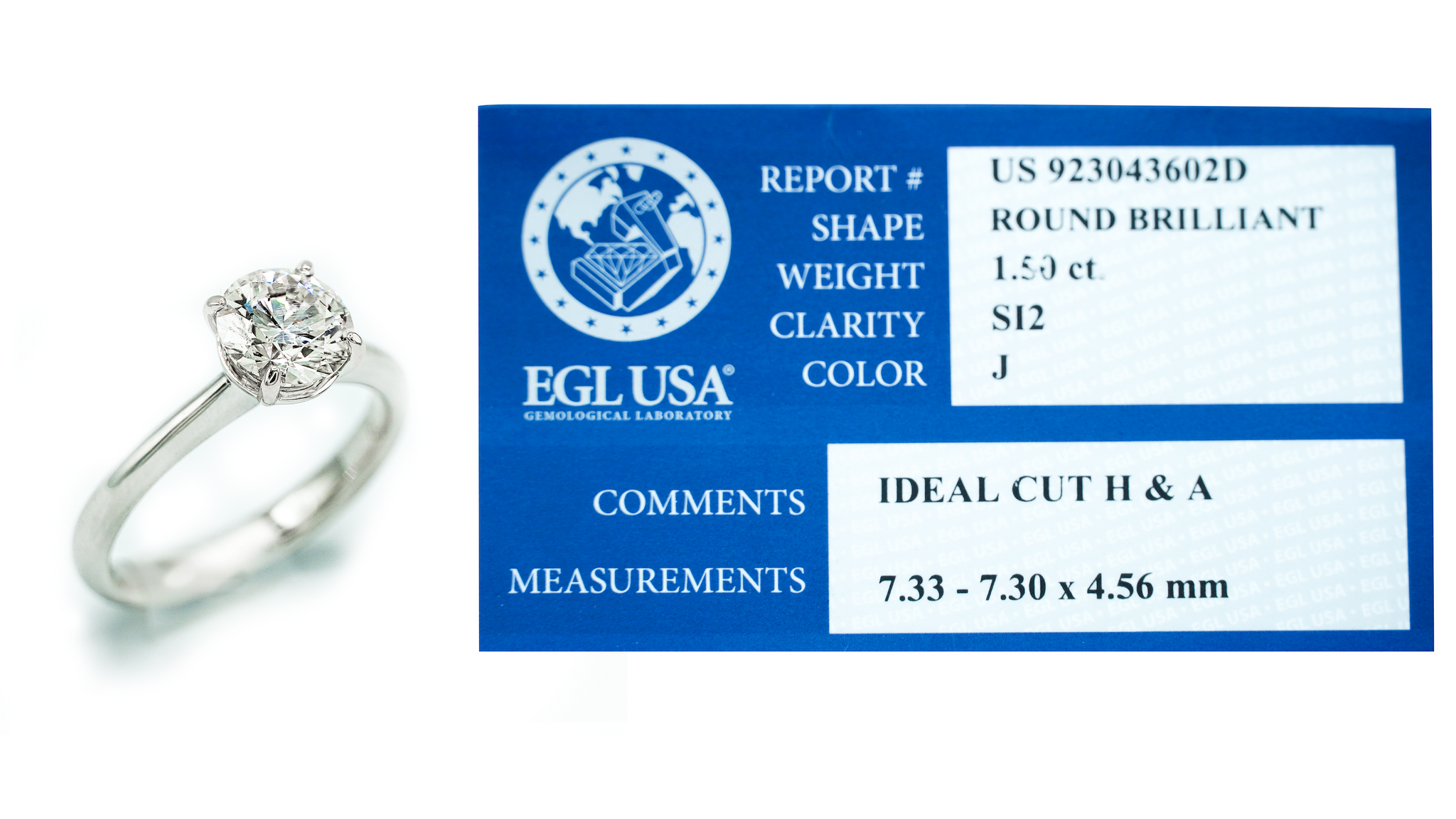 Montalvo Diamonds - Round Brilliant Cut Ring in 18kt White Gold
