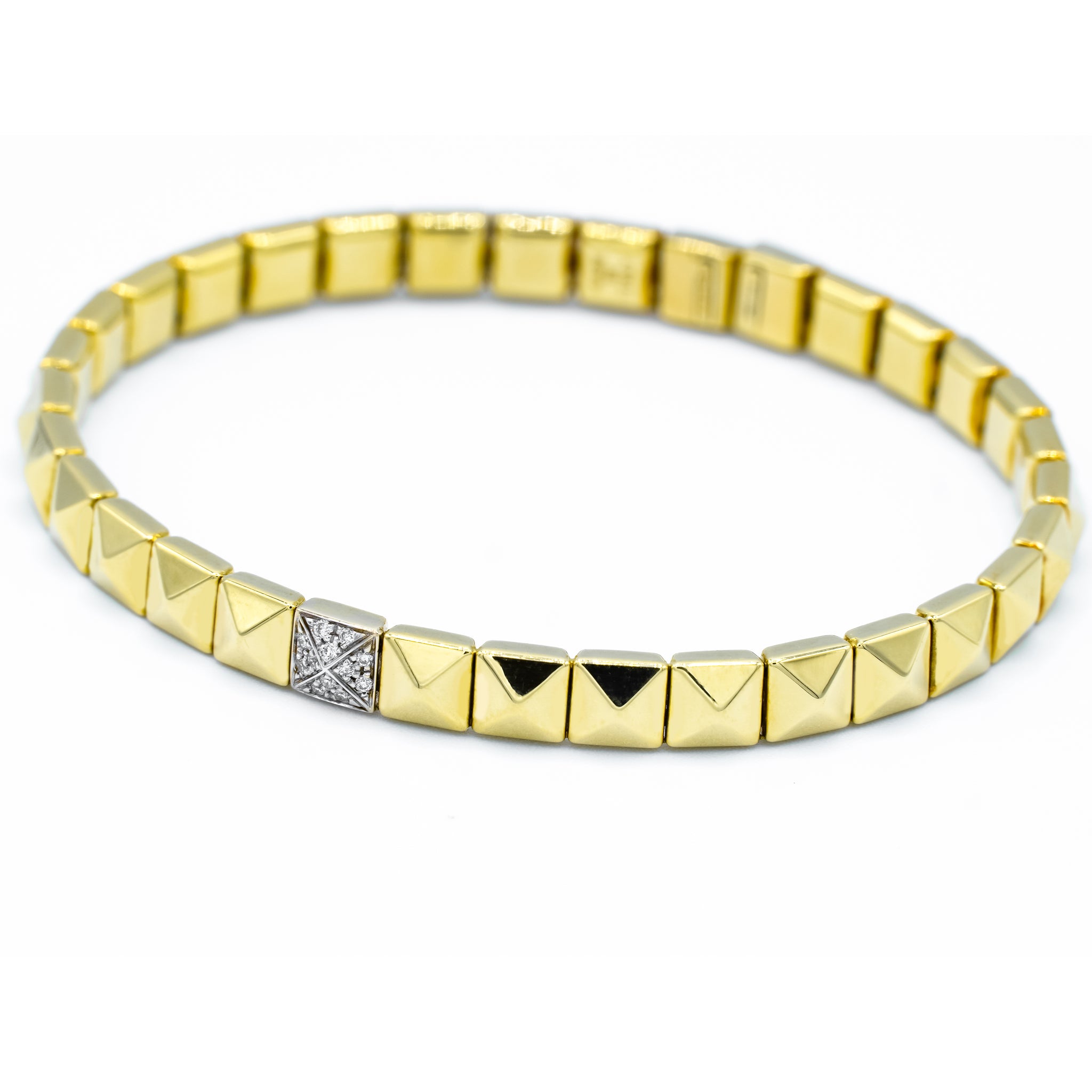 Chimento - 18k Yellow Gold D.06 tw bracelet pyramis
