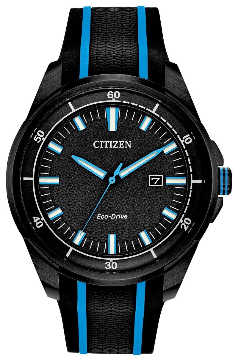 Citizen - Eco Drive Mens Chronograph Two-Tone Bracelet Band Black Quar