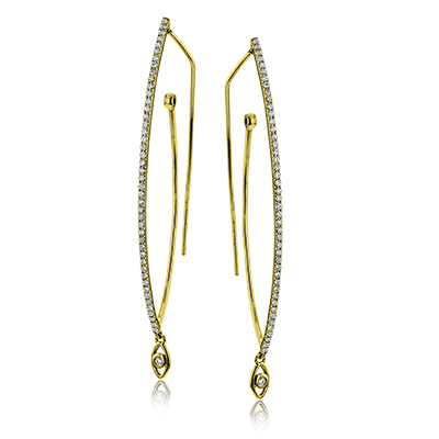 SIMON G 18K GOLD WITH WHITE DIAMOND EARRING - M&R Jewelers