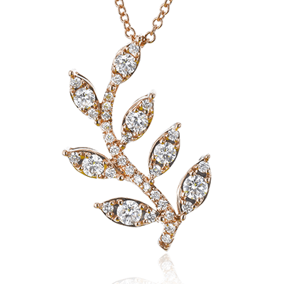 SIMON G 18K GOLD WITH WHITE DIAMOND NECKLACE - M&R Jewelers