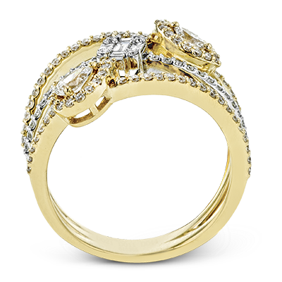Simon G - 18K YELLOW & WHITE GOLD, WITH WHITE DIAMONDS. LR2304 - RIGHT HAND RING
