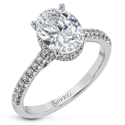 SIMON G 18K GOLD WITH WHITE DIAMOND LR2345 ENGAGEMENT RING - M&R Jewelers