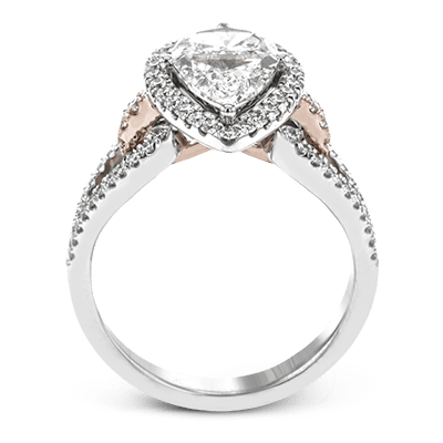 SIMON G 18K GOLD WHITE & ROSE NR467 ENGAGEMENT RING - M&R Jewelers