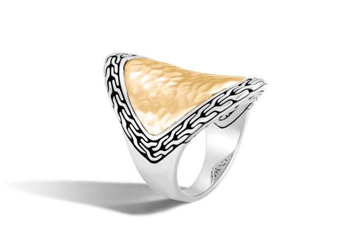 Classic Chain Hammered Saddle Ring - M&R Jewelers
