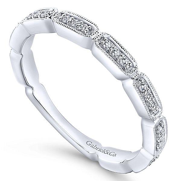 LR51176W45JJ 14K WHITE GOLD STACKABLE DIAMOND LADIES' RING - M&R Jewelers
