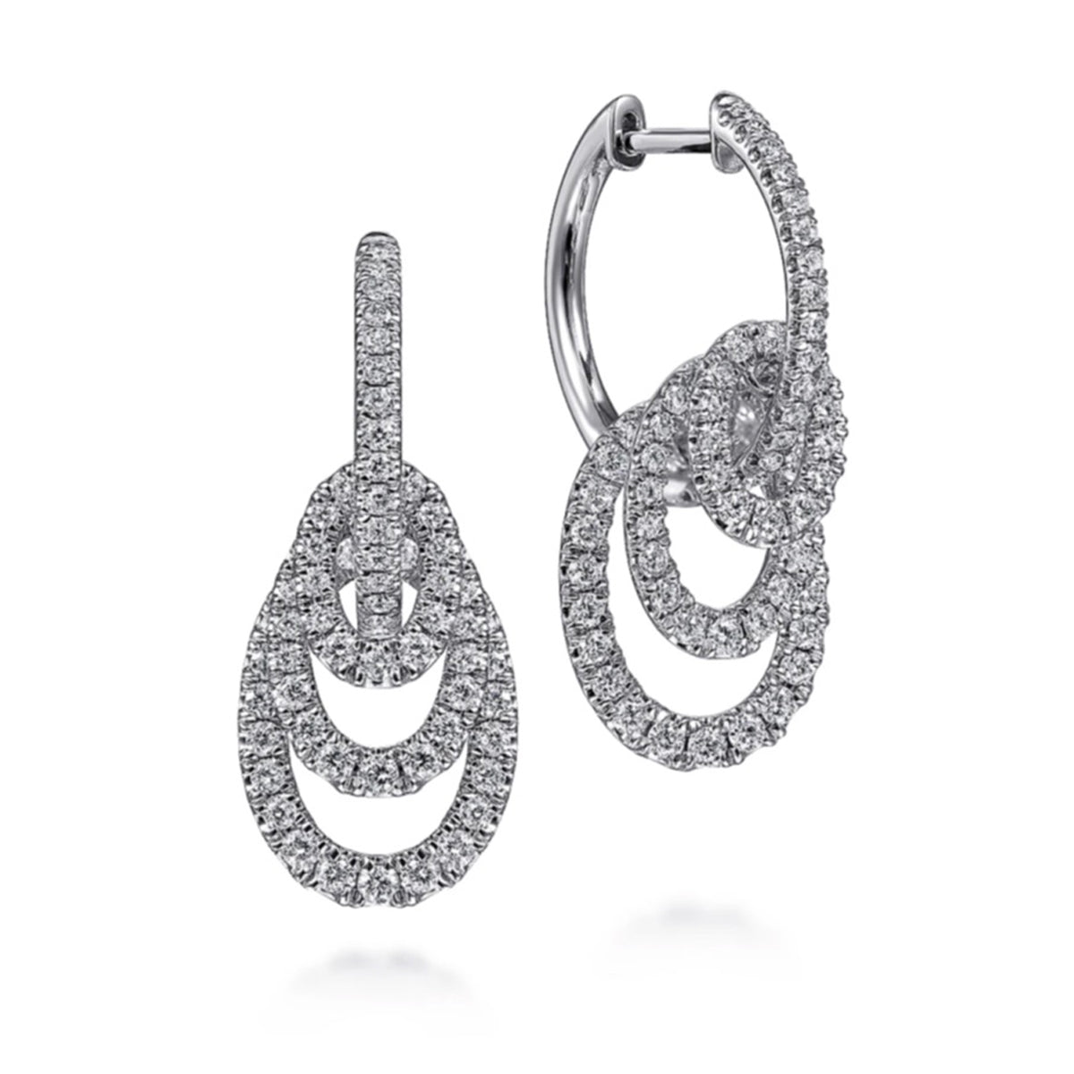 Gabriel & Co.- 14K White Gold Diamond Earrings  EG14203W45JJ