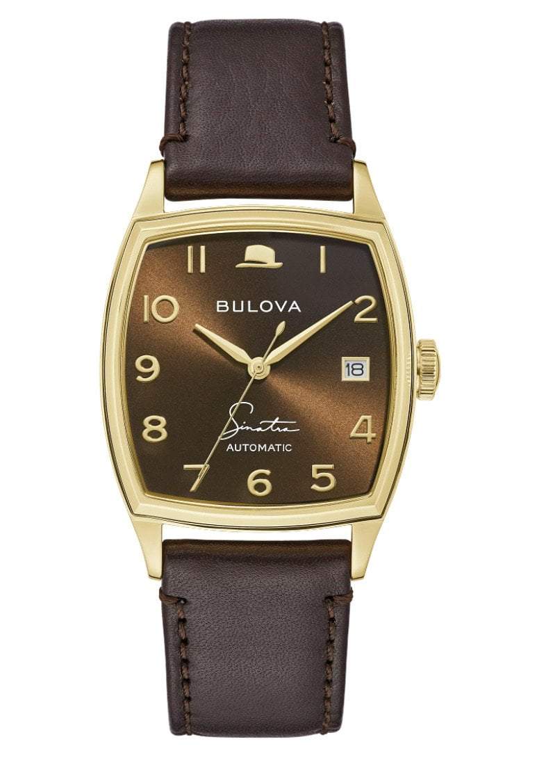 Bulova-Bulova Young At Heart Brown Dial Brown Strap Automatic Watch 97B198