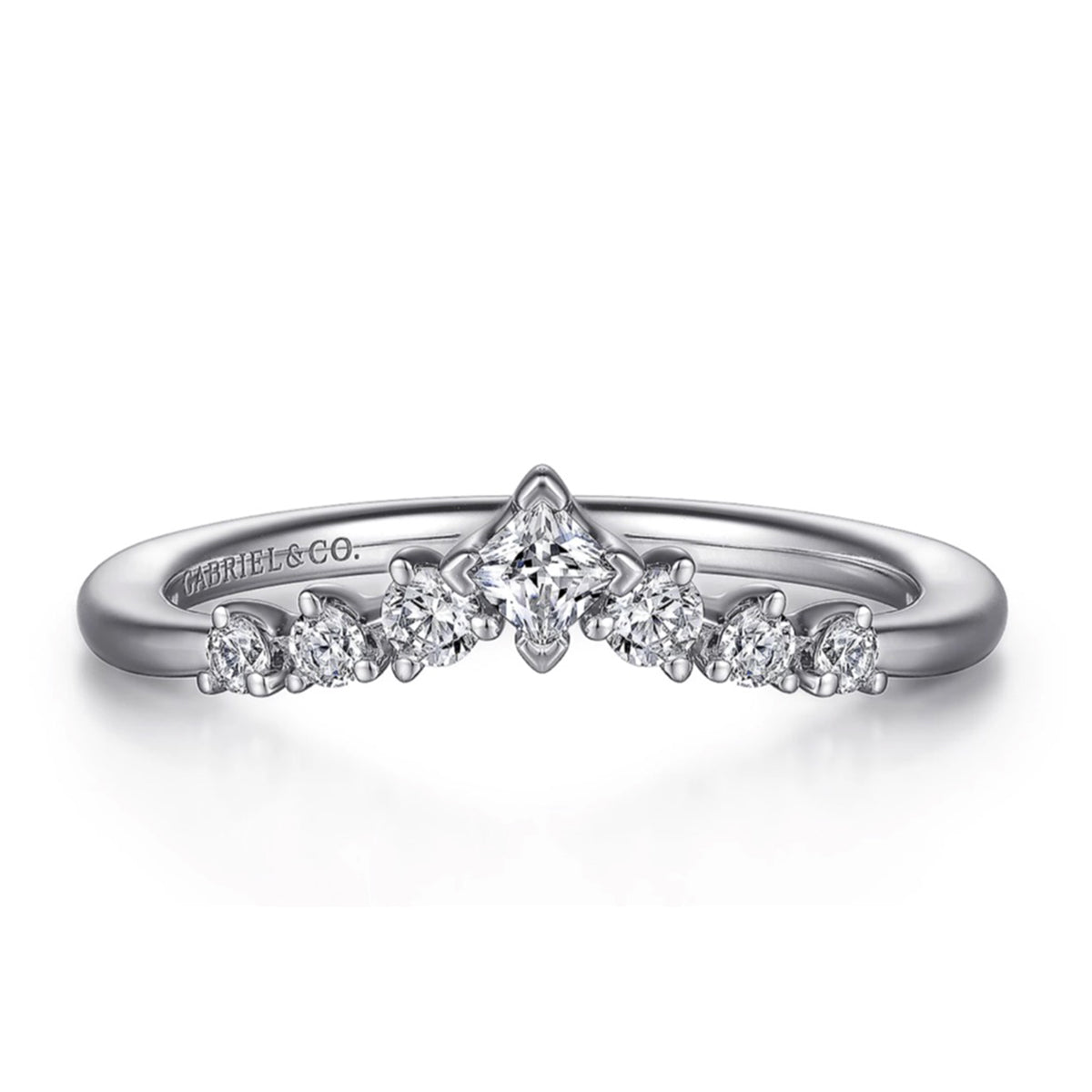 Gabriel & Co.- Raine - 14K White Gold Diamond Anniversary Band AN15557