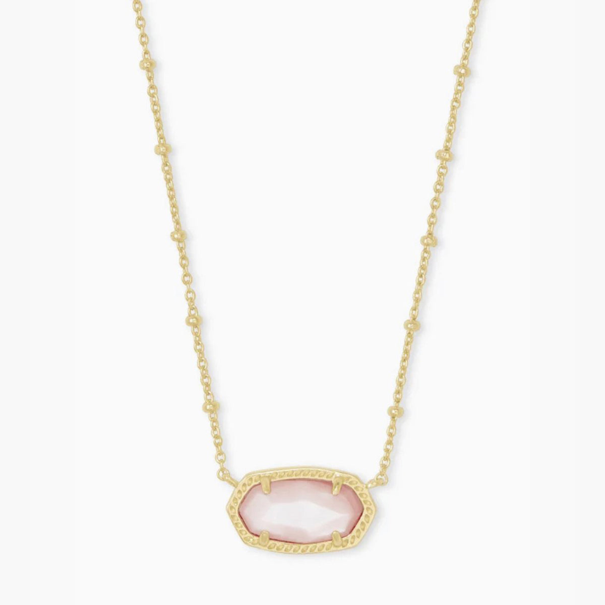 Kendra Scott-Elisa Satellite Gold metal Pendant Necklace In Rose Mother Of Pearl-4217718169