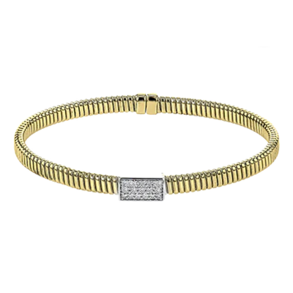 Simon G-18K Yellow Gold Bangle Bracelet With 0.25TW White Diamonds LB2383