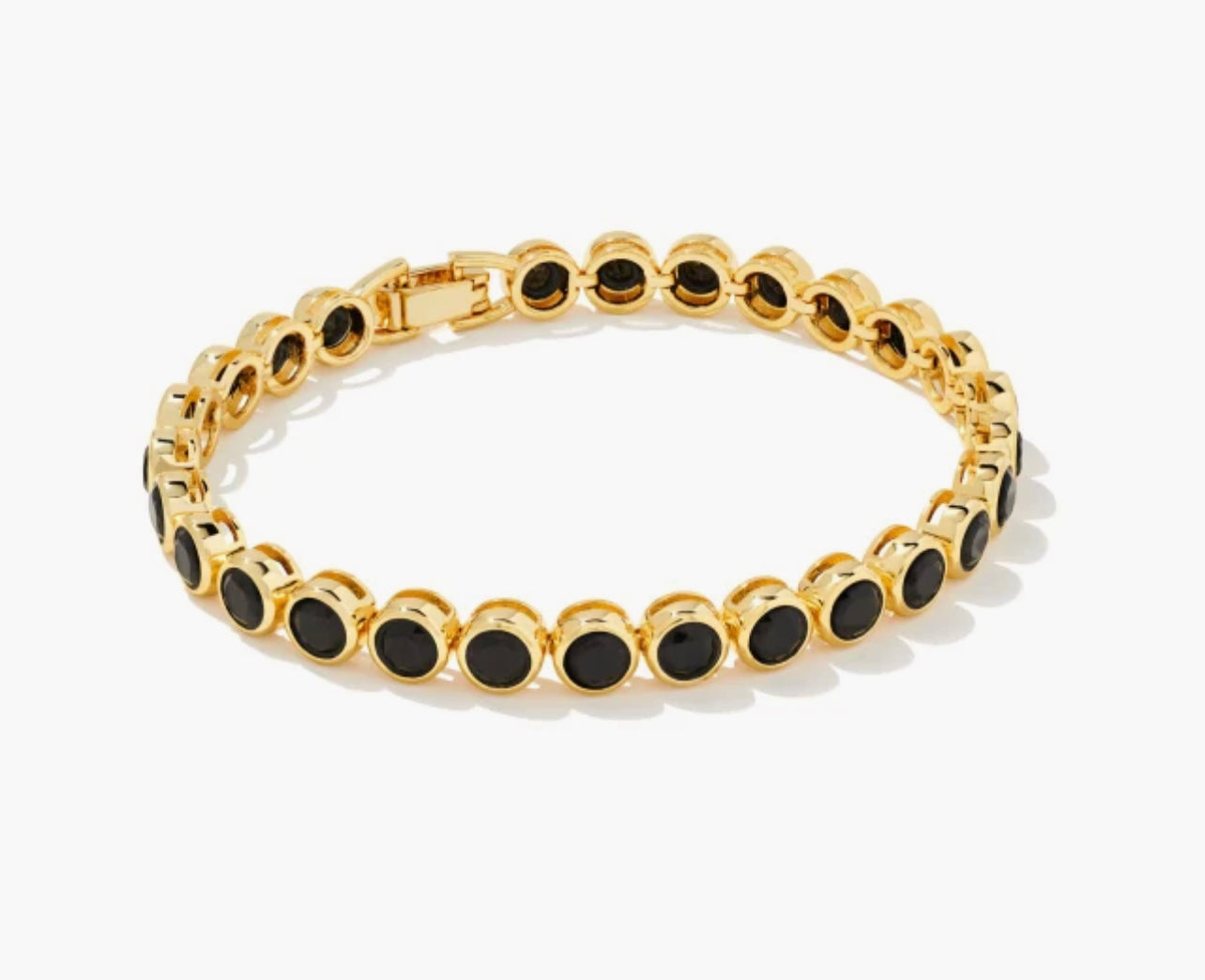 Kendra Scott-Carmen Gold Tennis Bracelet in Black Spinel 9608803040