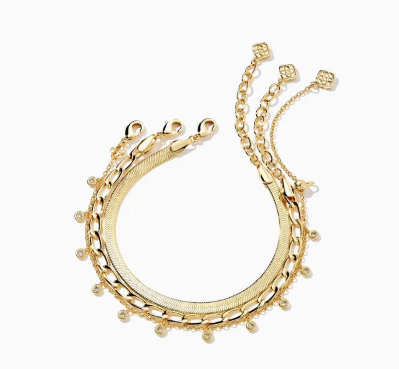 Kendra Scott-Kassie Set of 3 Chain Bracelet in Gold 9608801670