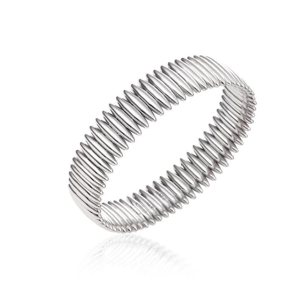 Chimento-18 kt white gold wide bangle with a multi-bullet design 1B01795ZZ5180