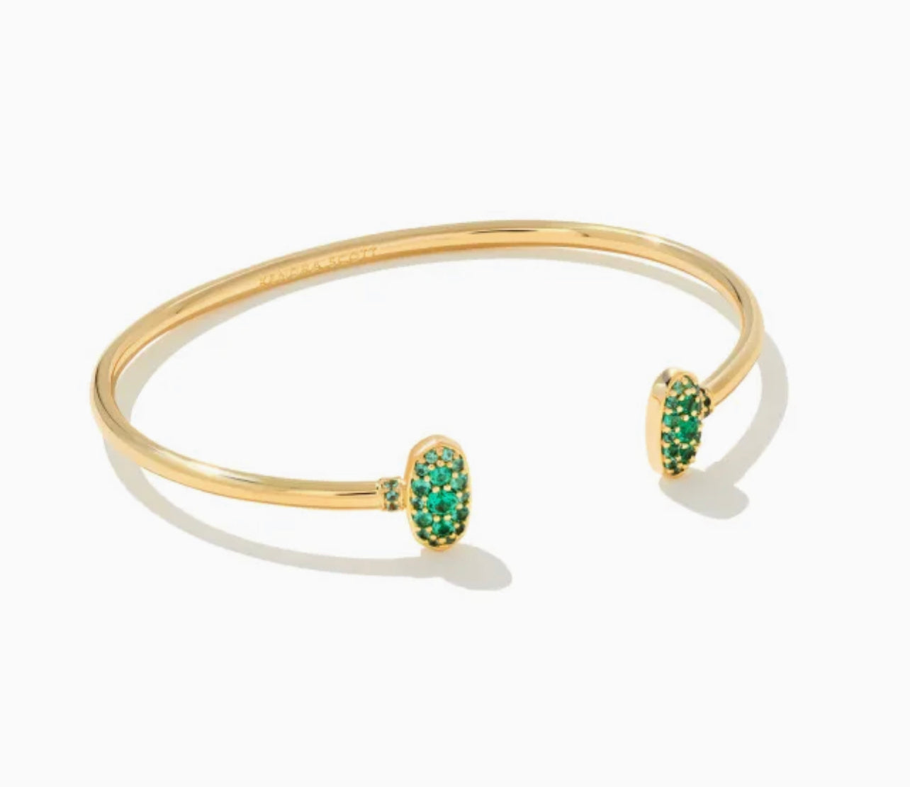 Kendra Scott-Grayson Gold Crystal Cuff Bracelet in Emerald Crystal 9608803048