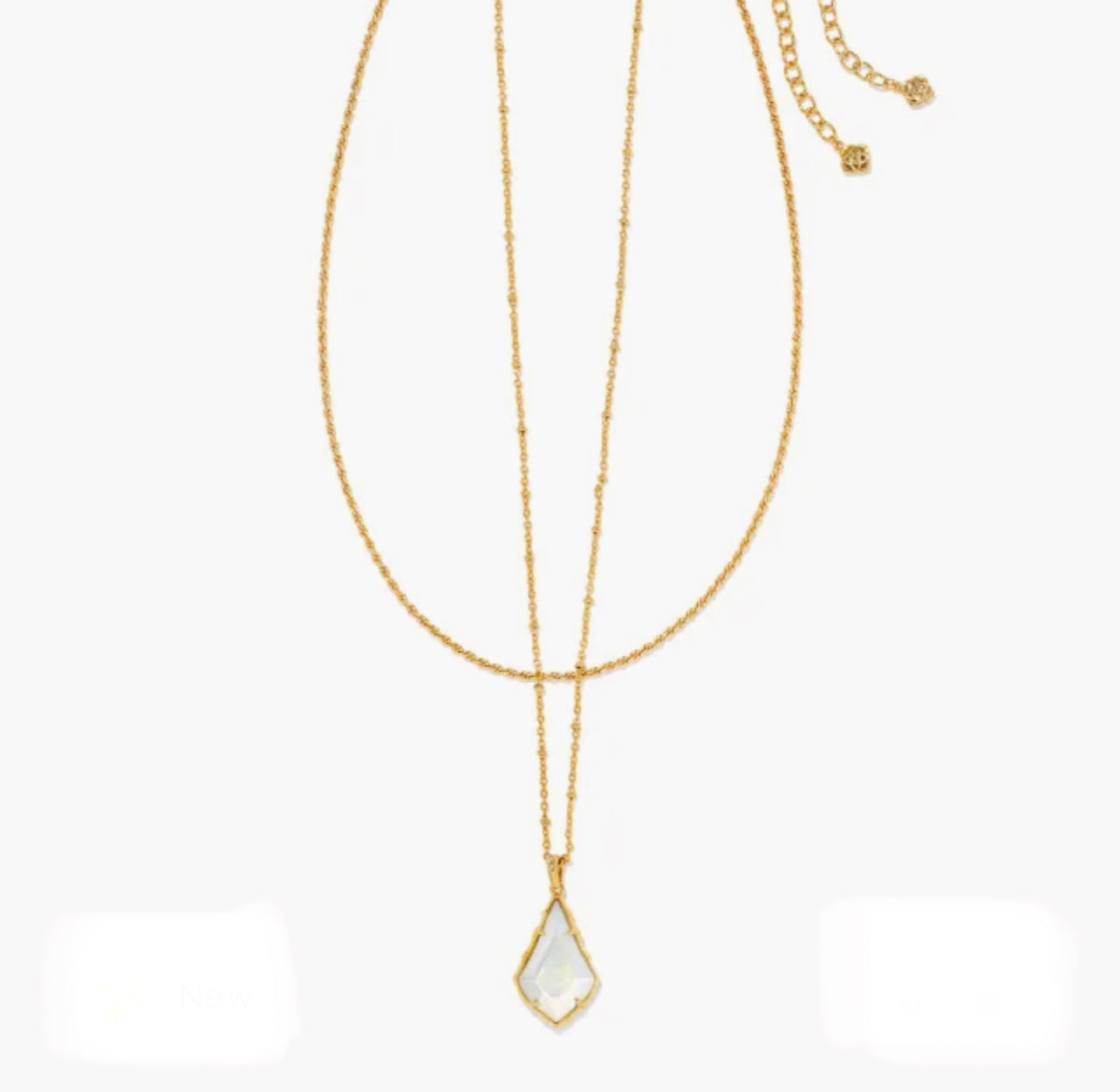 Kendra Scott-Faceted Alex Gold Convertible Necklace in Ivory llusion 9608802916