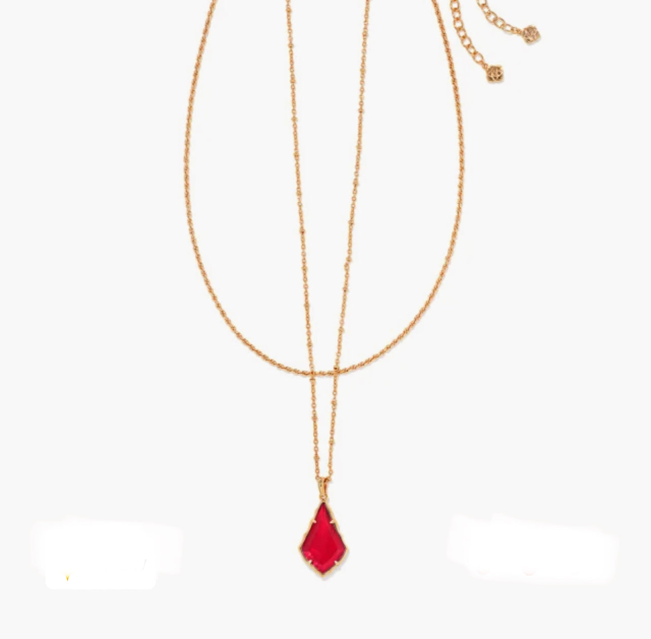 Kendra Scott-Faceted Alex Gold Convertible Necklace in Cranberry Illusion 9608802913