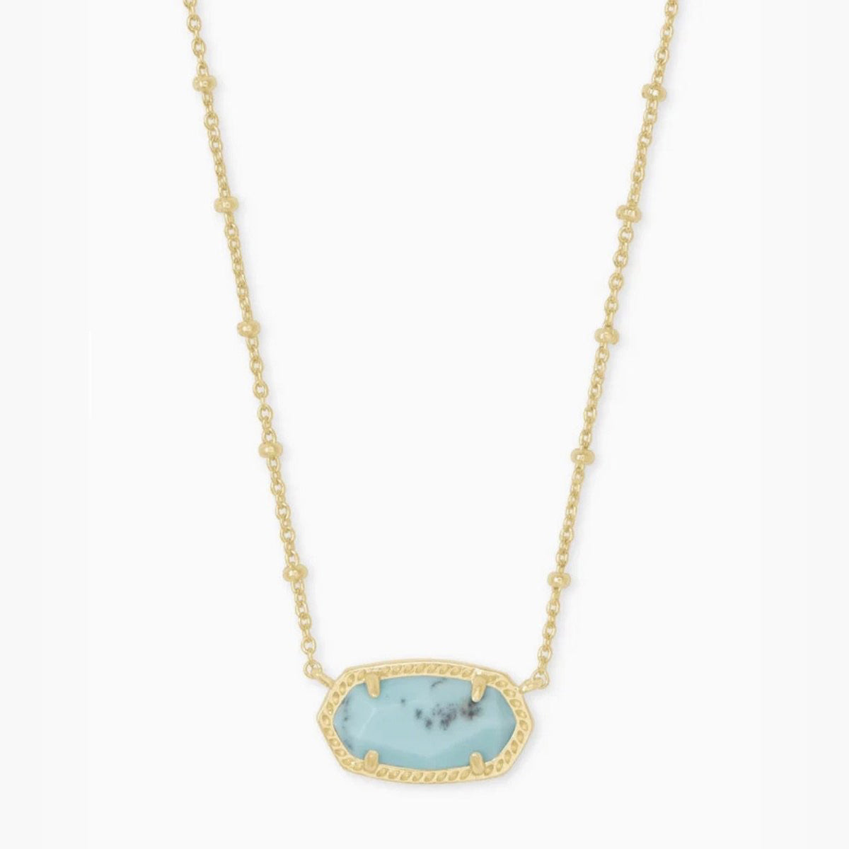 Kendra Scott - Elisa Satellite Gold Pendant Necklace In Light Blue Magnesite-4217718168