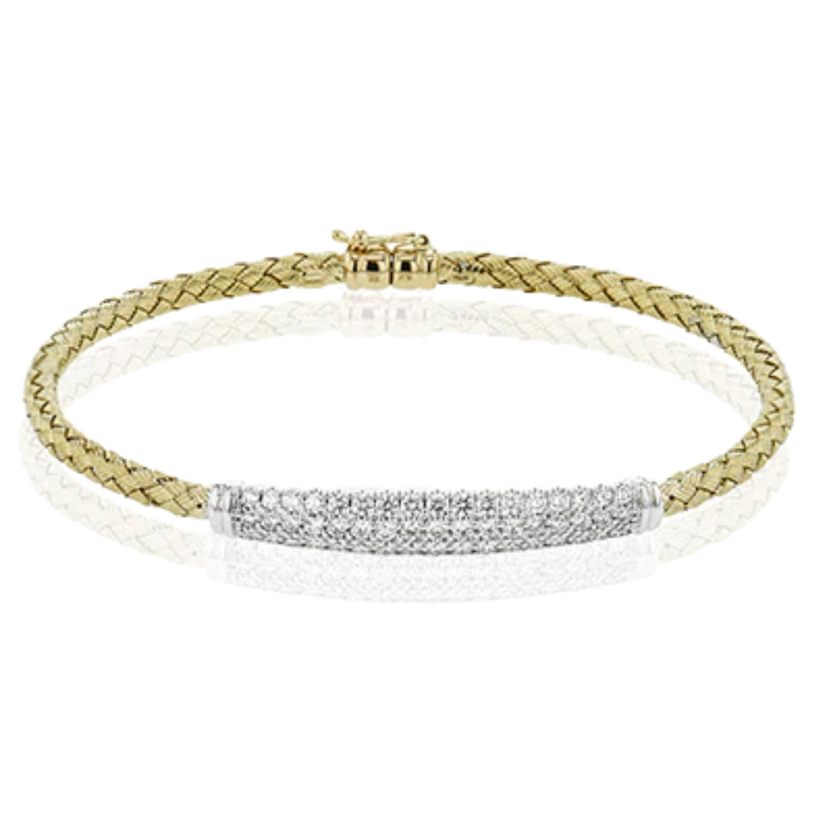 Simon G-18K Yellow Gold Bangle Bracelet with 1.32TW White Diamonds LB2231-Y