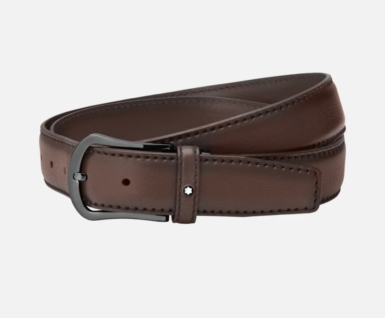 Montblanc-Brown 35 mm Leather Belt 126038