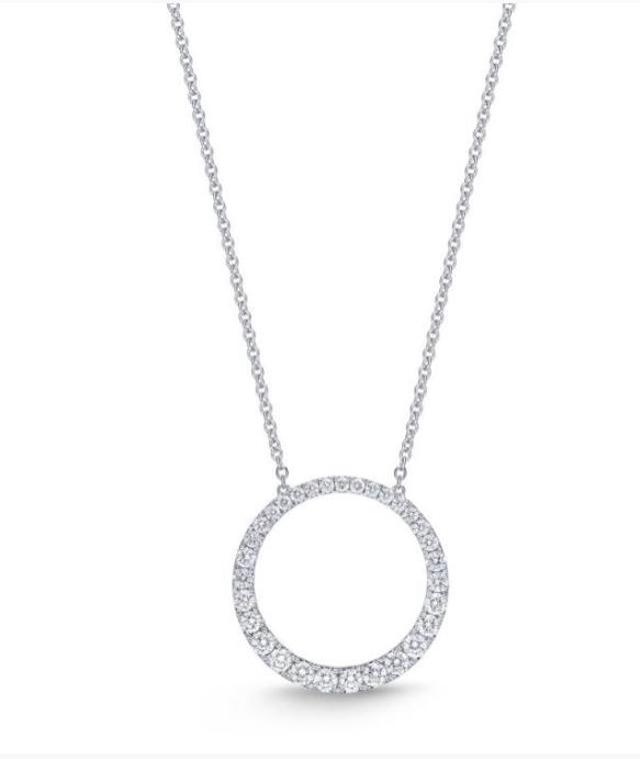 Memoire-Memoire Circle Necklace With Diamonds