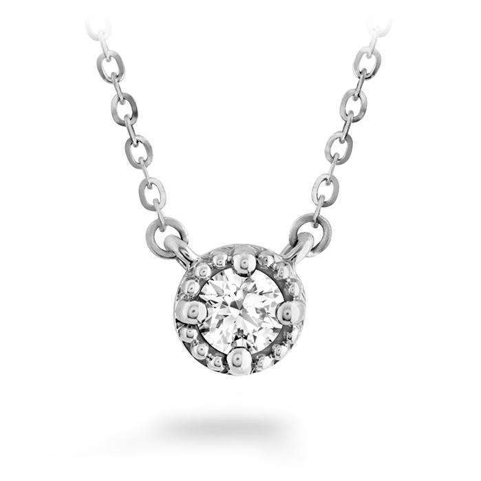 LILIANA MILGRAIN SINGLE DIAMOND PENDANT - M&R Jewelers