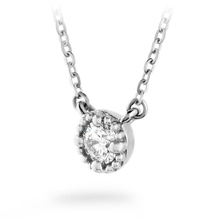 LILIANA MILGRAIN SINGLE DIAMOND PENDANT - M&R Jewelers